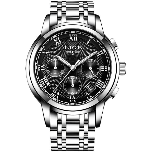 Montre LIGE 9849 Bleu & Or