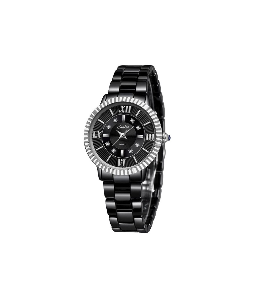 Montre SUNKTA 6632 Noir & Argent