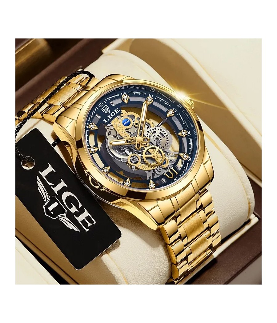 Montre LIGE Mecanist - Bleu...