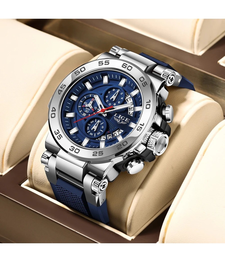 Reloj LIGE Era - Azul y Plata