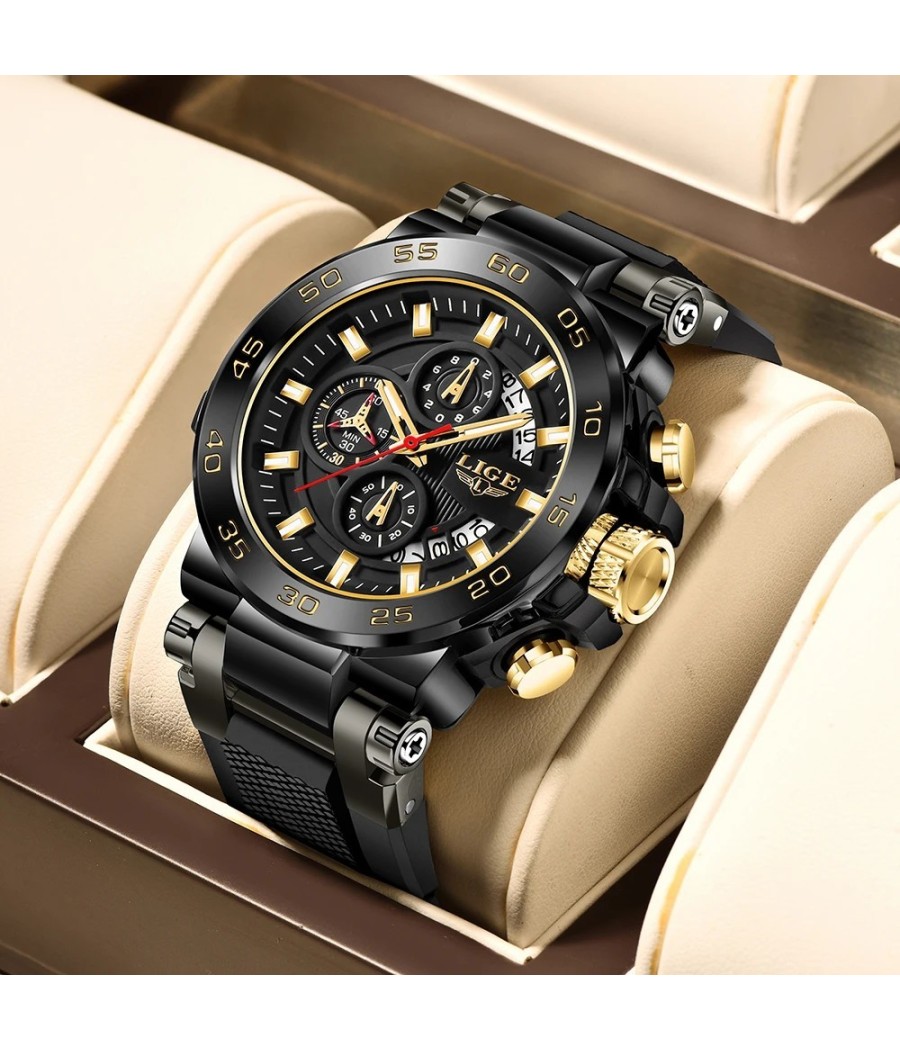 Reloj LIGE Era - Noir &amp; Or