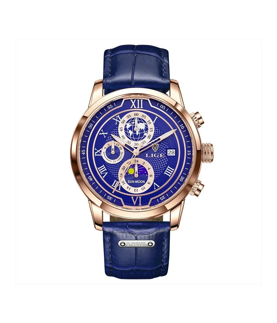 LIGE Explorer Watch - Blue...