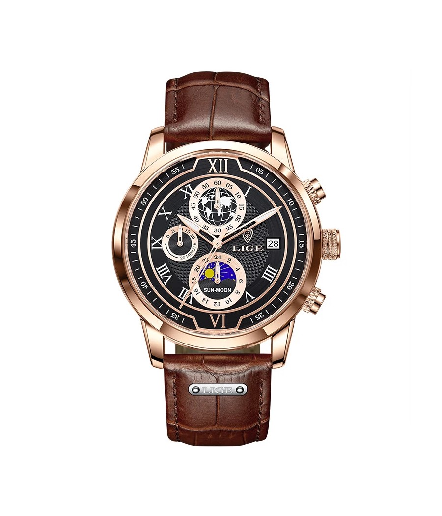 LIGE Explorer Watch - Black...