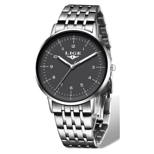 Montre LIGE 10032 Noir & Argent