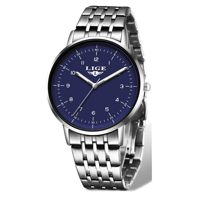Montre LIGE 10032 Bleu & Argent