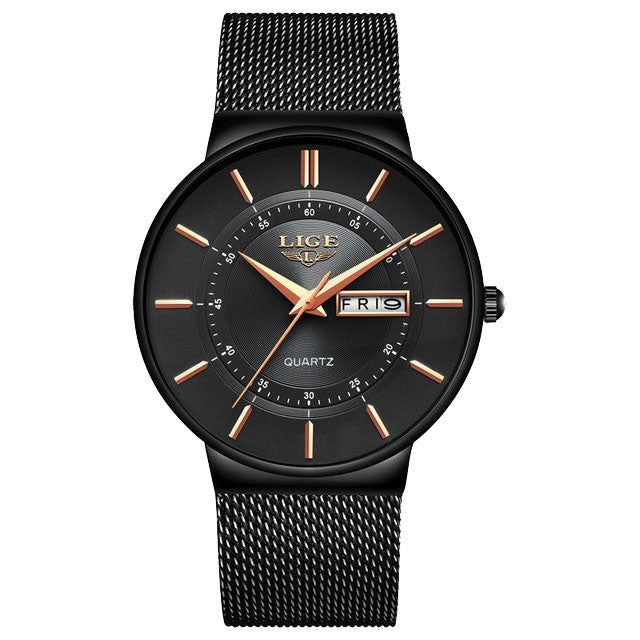 Orologio LIGE 9949 Preto & Ouro