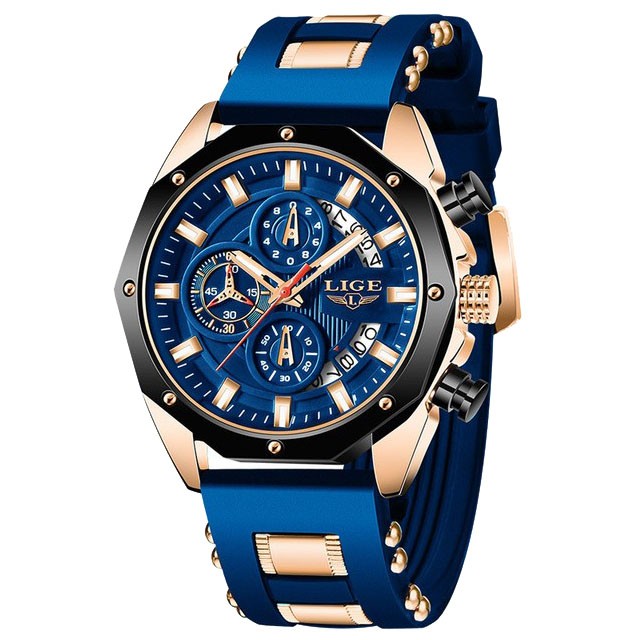 Orologio LIGE 8908 Azul & Dourado