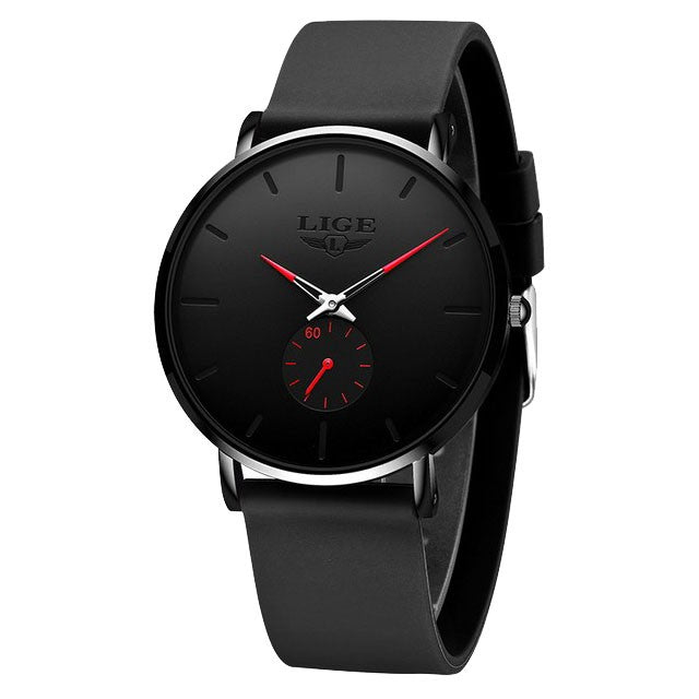 Montre LIGE 10006 Rouge & Noir