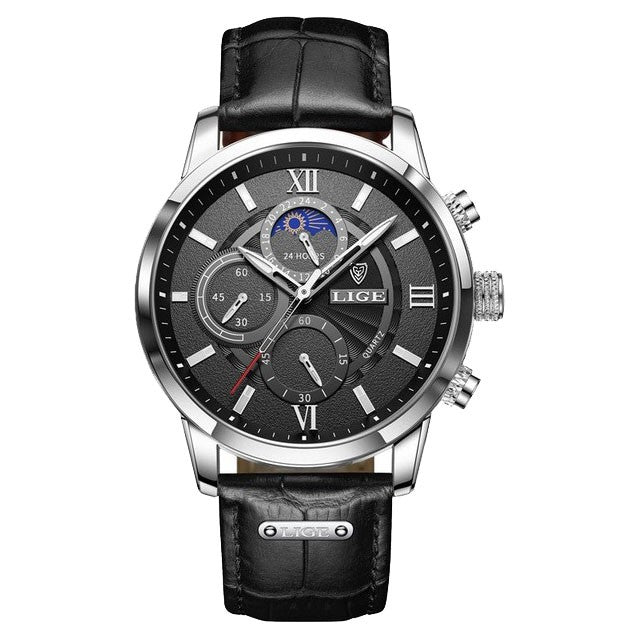 Montre LIGE 8932 Noir & Argent