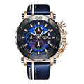 Montre LIGE 9996 Bleu & Or