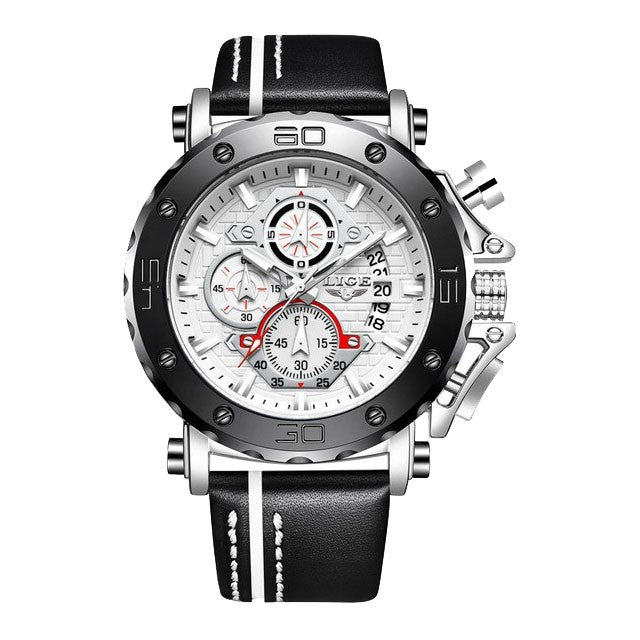 Montre LIGE 9996 Blanc & Argent