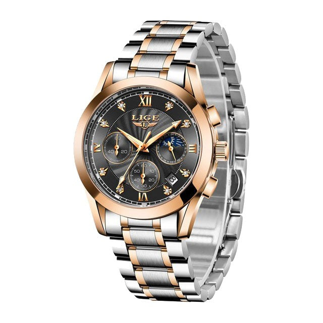 Reloj LIGE 8912 Negro & Oro