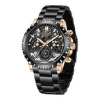 Montre LIGE 8950 Noir & Or
