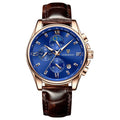 Montre LIGE 8951 Bleu & Or