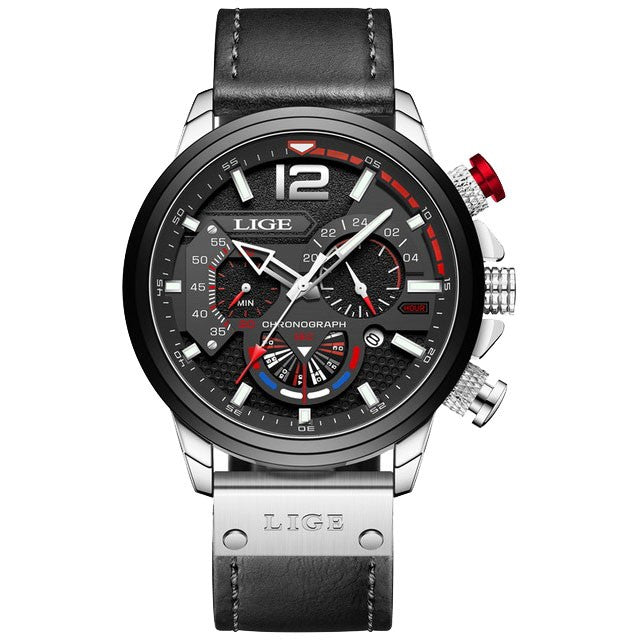 Montre LIGE 8959 Noir & Argent