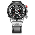 Montre LIGE 8917 Noir & Argent