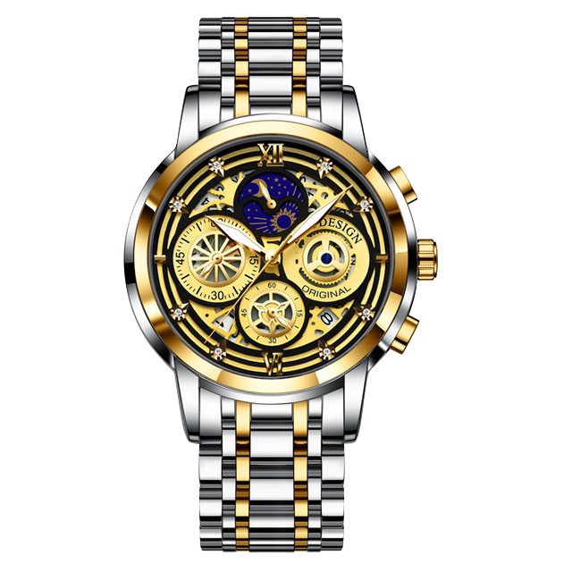 Montre LIGE 8942 Noir & Or