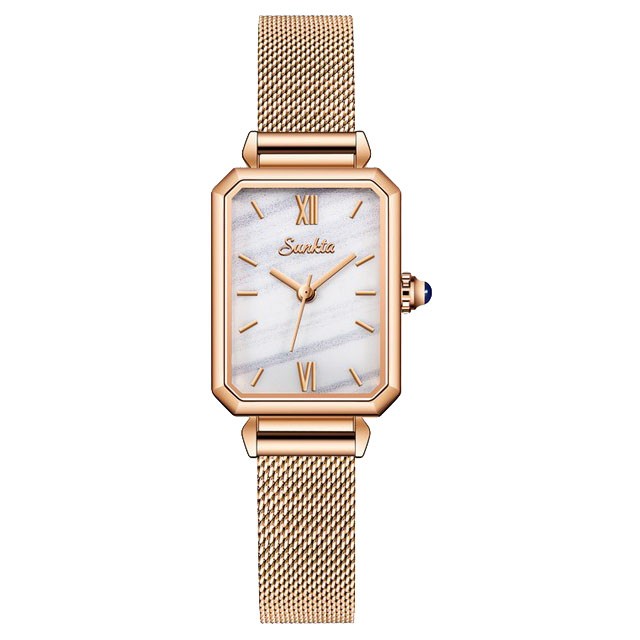 Montre SUNKTA 6690 Blanc & Or