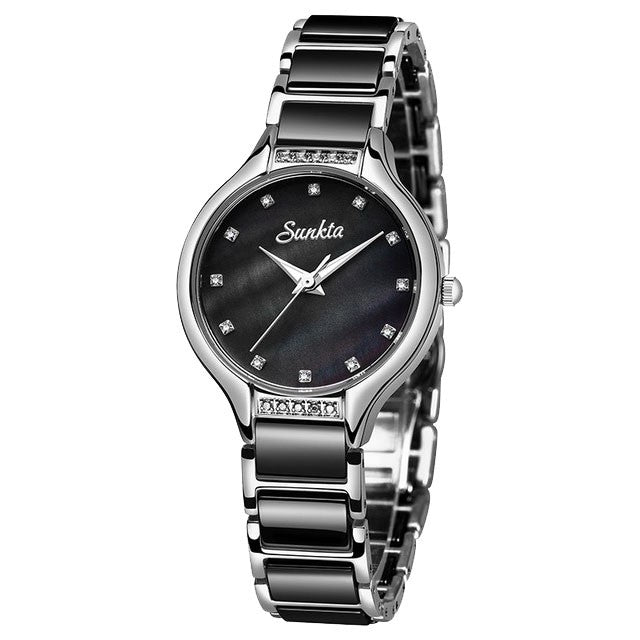 Montre SUNKTA 6608 Noir & Argent