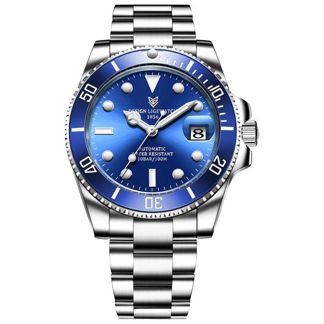 Montre LIGE 6801 Bleu & Argent