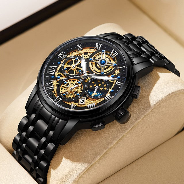 000 Montre LIGE 8973 Noir