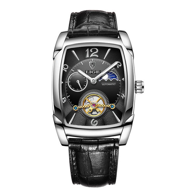 Montre LIGE 8949 Noir & Argent